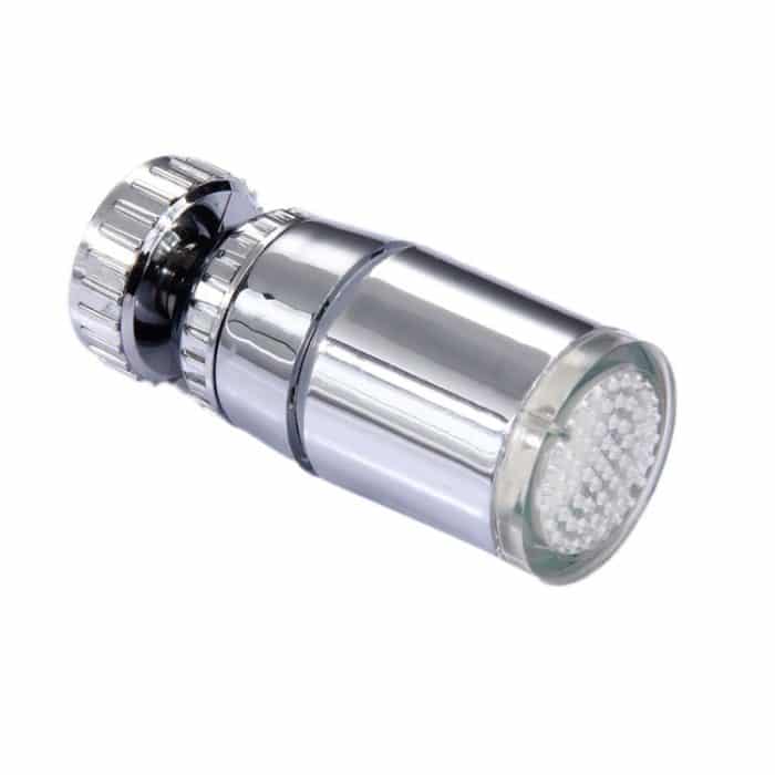 SDF-B9 1 LED-ABS-Temperatursensor 3-farbig LED-Wasserhahn Licht Wasser Glow Dusche, Größe: 58 x 28mm, Schnittstelle: 22mm (Silber) – Bild 4