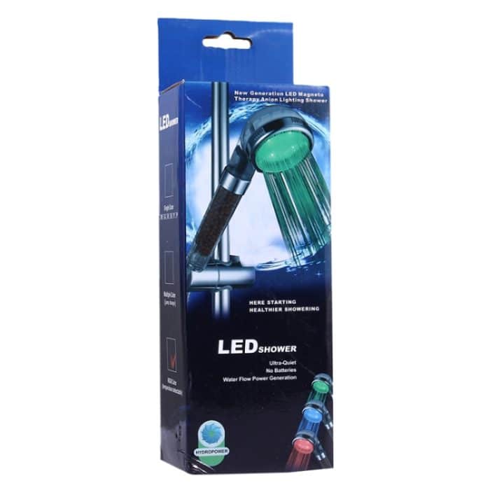 SDS-A23 15 LEDs ABS-Temperatursensor Negative Ionen RGB-LED-Duschkopf, Größe: 23 x 6,5 x 5,8 cm, Schnittstelle: 20 mm – Bild 3