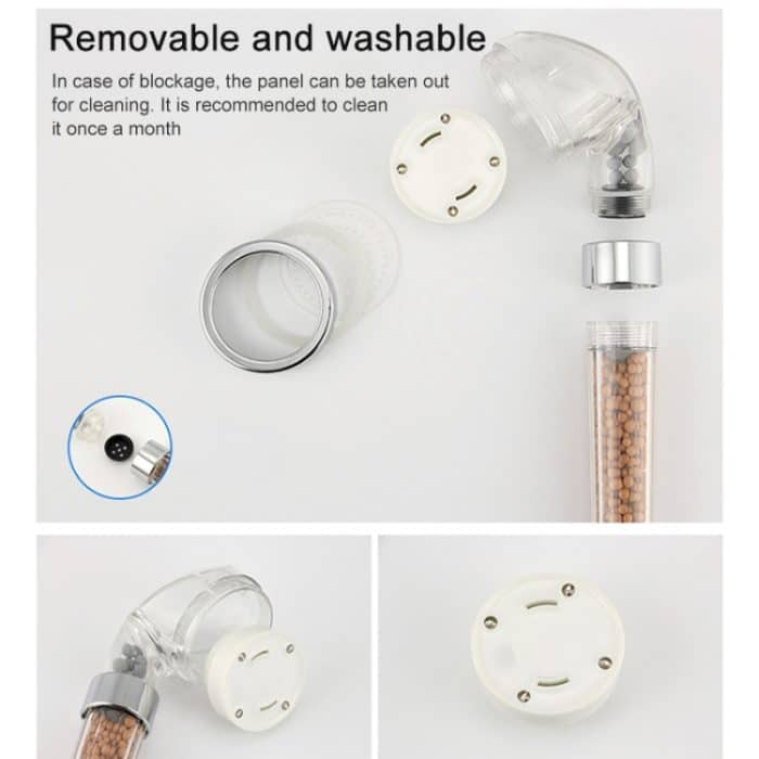 SDS-A23 15 LEDs ABS-Temperatursensor Negative Ionen RGB-LED-Duschkopf, Größe: 23 x 6,5 x 5,8 cm, Schnittstelle: 20 mm – Bild 5