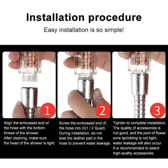 SDS-A23 15 LEDs ABS-Temperatursensor Negative Ionen RGB-LED-Duschkopf, Größe: 23 x 6,5 x 5,8 cm, Schnittstelle: 20 mm – Bild 6