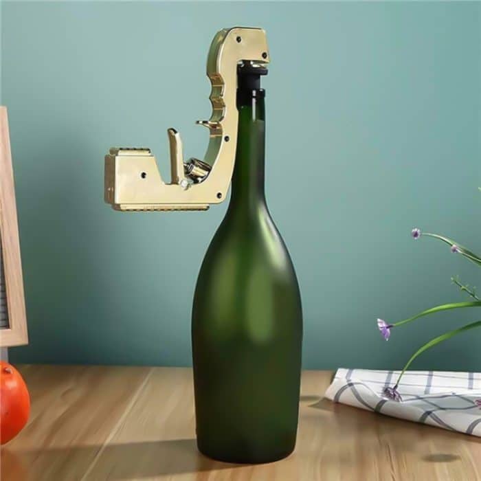Mit Kunststoff umwickelter Metall-Bubbly-Blaster, Champagnerflaschen-Spritzpistole, Bar-Werkzeug, Plastic Wrapped Metal – Bild 4