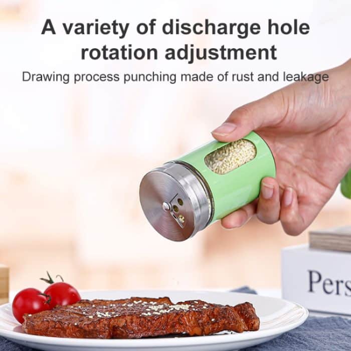 Edelstahl-Glas-Gewürz-Jar-Küchenbedarf – Bild 3