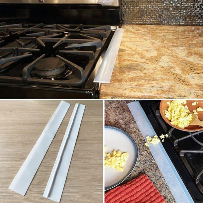 2 Stück 21 Zoll Schlitzstreifen für Gasherde, Antifouling, staubdicht, wasserdicht, für die Küche, 21 inches (White), 21 inches, 21 inches (Black) – Bild 1