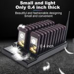 QC100 999 Channel Restaurant Wireless Paging Queuing-Anrufsystem mit 20 Call Coaster Pagern, EU-Stecker – Bild 14