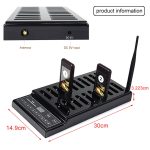 QC100 999 Channel Restaurant Wireless Paging Queuing-Anrufsystem mit 20 Call Coaster Pagern, EU-Stecker – Bild 6