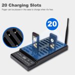 QC100 999 Channel Restaurant Wireless Paging Queuing-Anrufsystem mit 20 Call Coaster Pagern, EU-Stecker – Bild 8