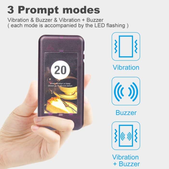 QC100 999 Channel Restaurant Wireless Paging Queuing-Anrufsystem mit 20 Call Coaster Pagern, EU-Stecker – Bild 9