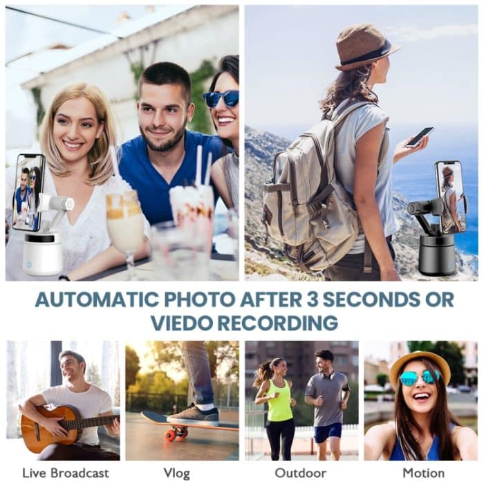 GK01 360-Grad-Drehung, intelligente Verfolgung, Schwenken, Neigen, Stativkopfhalter – Bild 5