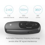 Doosl DSIT011 Wiederaufladbare 2,4-GHz-Mini-PowerPoint-Präsentation Fernbedienung, Steuerungsabstand: 100 m (schwarz) – Bild 5