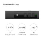 Doosl DSIT013 2,4 GHz wiederaufladbare PowerPoint-Präsentation Fernbedienung Multifunktionaler Laserpointer für PowerPoint / Keynote / Prezi, Kontrollentfernung: 100 m (schwarz) – Bild 7