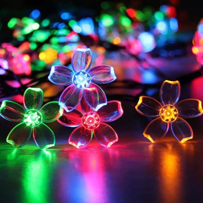 3m 20 LEDs Kirschblüten-Weihnachtsdekorationslicht, batteriebetrieben, 3m Colorful Light, 3m Warm White Light – Bild 3