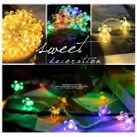 3m 20 LEDs Kirschblüten-Weihnachtsdekorationslicht, batteriebetrieben, 3m Colorful Light, 3m Warm White Light – Bild 4