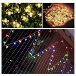 5m 50 LEDs Kirschblüten-Weihnachtsdekorationslicht, batteriebetrieben, 6m Colorful Light, 6m Warm White Light – Bild 5