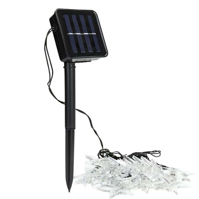 Sternförmige 20 LEDs Outdoor Garten Weihnachtsfest Dekoration Solar Lampenkette – Bild 2