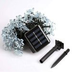 Pfirsichblüten-Form, 50 LEDs, für den Außenbereich, Garten, wasserdicht, Weihnachten, Frühling, Festival, Dekoration, Solar-Lampenkette – Bild 2