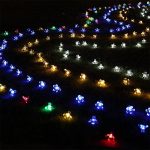 Pfirsichblüten-Form, 50 LEDs, für den Außenbereich, Garten, wasserdicht, Weihnachten, Frühling, Festival, Dekoration, Solar-Lampenkette – Bild 7