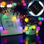 50 LEDs Bubble Ball Outdoor Garten Wasserdicht Weihnachten Frühling Festival Dekoration Solar Lampe String