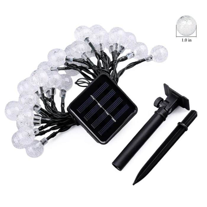 50 LEDs Bubble Ball Outdoor Garten Wasserdicht Weihnachten Frühling Festival Dekoration Solar Lampe String – Bild 2