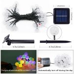 50 LEDs Bubble Ball Outdoor Garten Wasserdicht Weihnachten Frühling Festival Dekoration Solar Lampe String – Bild 3