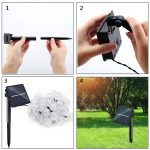 50 LEDs Bubble Ball Outdoor Garten Wasserdicht Weihnachten Frühling Festival Dekoration Solar Lampe String – Bild 4