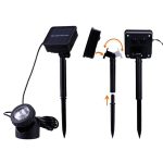 Single Head LED Outdoor Wasserdicht Solar Unterwasserscheinwerfer Flutlicht – Bild 3