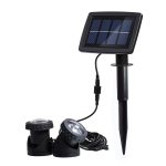 Zwei Köpfe LED Outdoor Wasserdicht Solar Unterwasserscheinwerfer Flutlicht – Bild 2