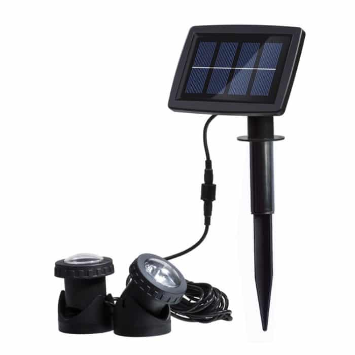 Zwei Köpfe LED Outdoor Wasserdicht Solar Unterwasserscheinwerfer Flutlicht – Bild 2