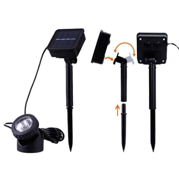 Zwei Köpfe LED Outdoor Wasserdicht Solar Unterwasserscheinwerfer Flutlicht – Bild 3