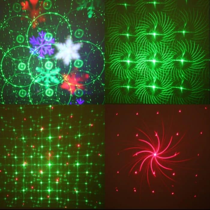 20W bunte Lichtlaser-Schneeflockenprojektorlampe, 6 LEDs Indoor Bühnendekoration Atmosphärenlicht mit Halter / Auto Run / Sound Control, AC 110-240V – Bild 8