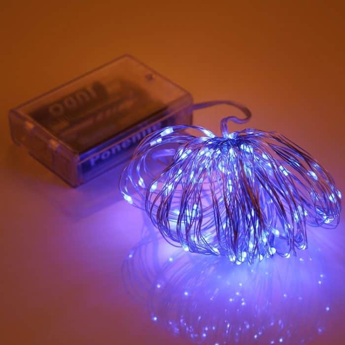 100 LEDs SMD 06033 x AA-Batterien, Box, Lichterkette, dekoratives Licht, DC 5 V, 10m Blue Light, 10m Colorful Light, 10m Pink Light, 10m Green Light, 10m Purple Light, 10m Red Light, 10m White Light, 10m Warm White, 10m Yellow Light – Bild 5