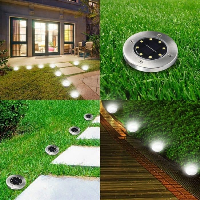 2 Stück 10 LEDs, solarbetrieben, vergrabenes Licht unter der Erde, IP65, wasserdicht, für den Außenbereich, Garten, Straßenlaterne, 10 LEDs – Bild 12