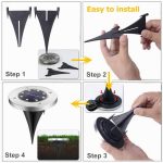 2 Stück 10 LEDs, solarbetrieben, vergrabenes Licht unter der Erde, IP65, wasserdicht, für den Außenbereich, Garten, Straßenlaterne, 10 LEDs – Bild 4