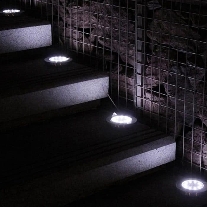 2 Stück 10 LEDs, solarbetrieben, vergrabenes Licht unter der Erde, IP65, wasserdicht, für den Außenbereich, Garten, Straßenlaterne, 10 LEDs – Bild 6