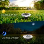 2 Stück 10 LEDs, solarbetrieben, vergrabenes Licht unter der Erde, IP65, wasserdicht, für den Außenbereich, Garten, Straßenlaterne, 10 LEDs – Bild 7