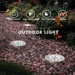 2 Stück 12 LEDs, solarbetriebene Erdleuchte, IP65, wasserdicht, für den Außenbereich, Garten, Straßenlaterne, 12 LEDs – Bild 10