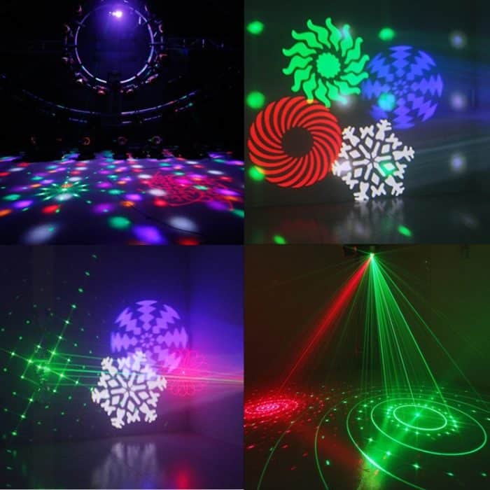 LED-MK004 60W buntes Licht, 4 in 1 Projektor Innenbühnendekoration Atmosphärenlicht mit Halter / Auto Run / Sound Control / DMX512, AC 90-240V – Bild 10