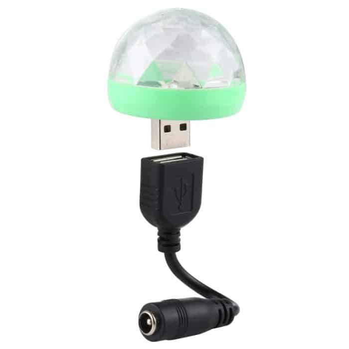 4 W RGB Mini Magic Ball LED-Bühnenlampe mit DC 5,5 x 2,5/2,1 mm Buchse auf USB-Buchse – Bild 2