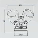 20-W-LED-Außenfluter mit intelligentem Sensor und 1080P-Überwachungskamera, 5000K weißes Licht, 5000K – Bild 2