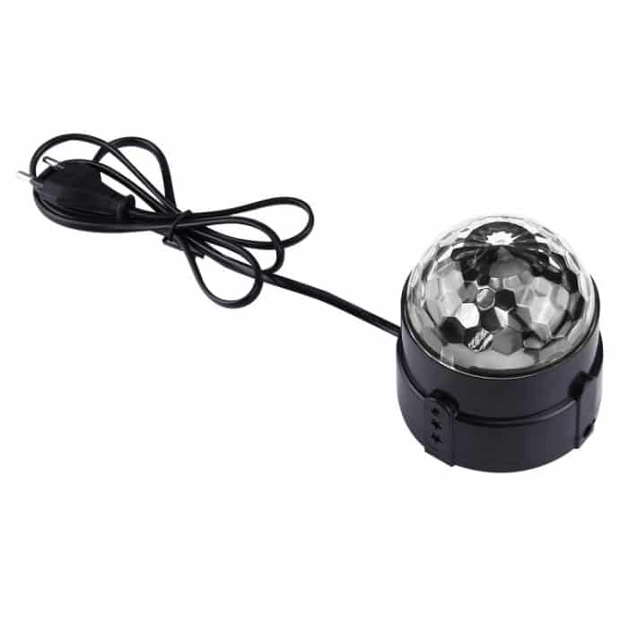 1W x 3 Mini rotierendes Magic Ball LED Bühnenlicht, mit Fernbedienung, US / EU-Stecker – Bild 3