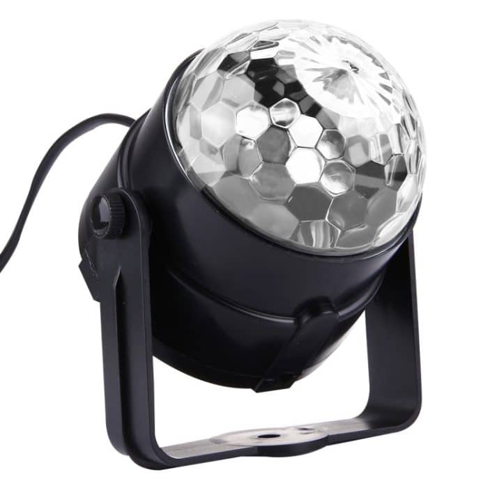 1W x 3 Mini rotierendes Magic Ball LED Bühnenlicht, mit Fernbedienung, US / EU-Stecker – Bild 4