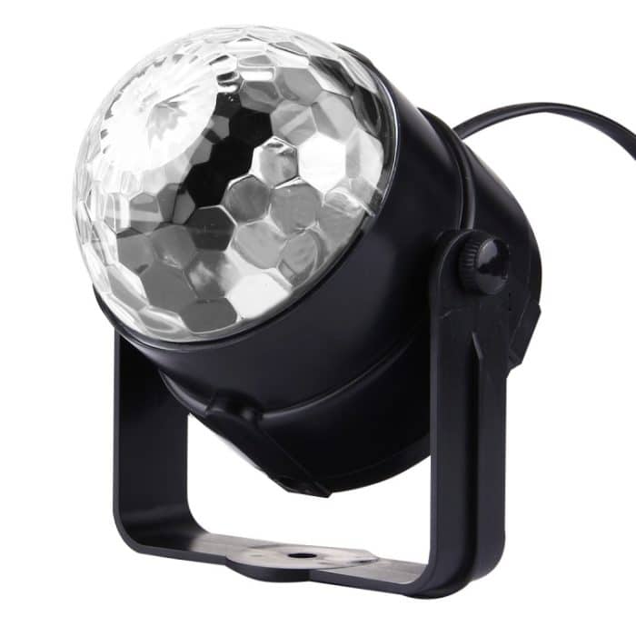 1W x 3 Mini rotierendes Magic Ball LED Bühnenlicht, mit Fernbedienung, US / EU-Stecker – Bild 5