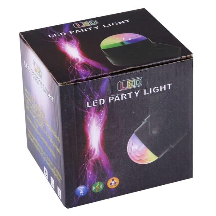 1W x 3 Mini rotierendes Magic Ball LED Bühnenlicht, mit Fernbedienung, US / EU-Stecker – Bild 7