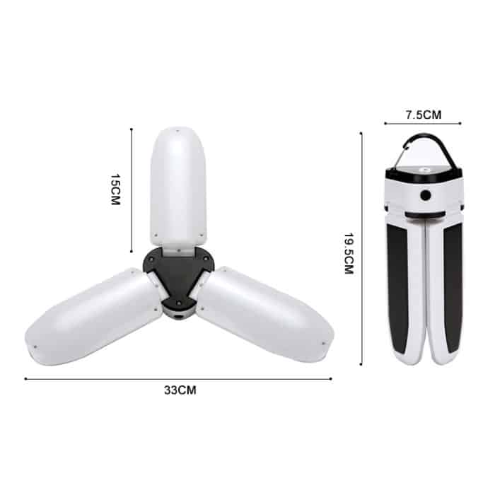 Multifunktionale USB-Aufladung 60 LED Trefoil Camping Lampe Außenzelt Tragbare Lampe Taschenlampe Notlicht Glühbirne Licht, Stil: Magnet – Bild 2