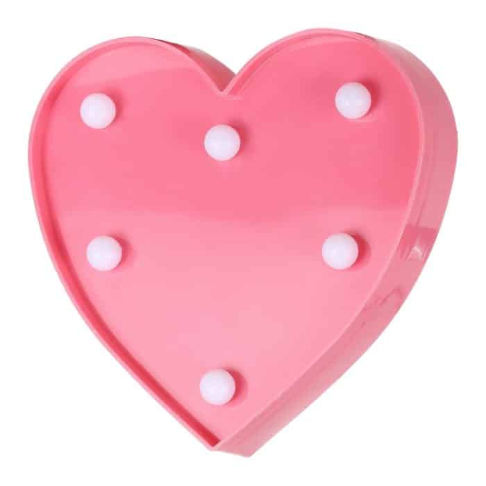 2 x AA-Batterien betriebene Party, Festival, Tisch, Hochzeit, Nachtlicht, Heart(Yellow), Heart(Pink), Heart(Blue), Heart(Red), Heart(White) – Bild 2