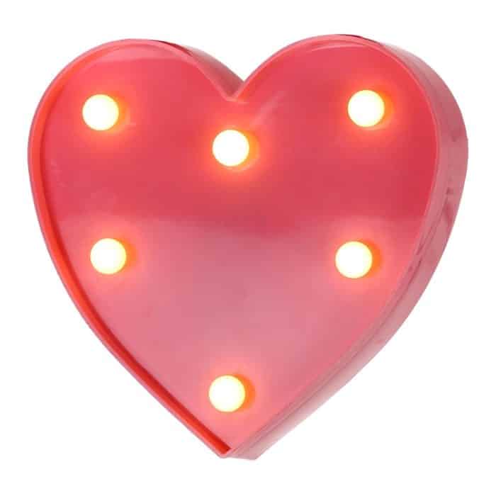 2 x AA-Batterien betriebene Party, Festival, Tisch, Hochzeit, Nachtlicht, Heart(Yellow), Heart(Pink), Heart(Blue), Heart(Red), Heart(White) – Bild 5