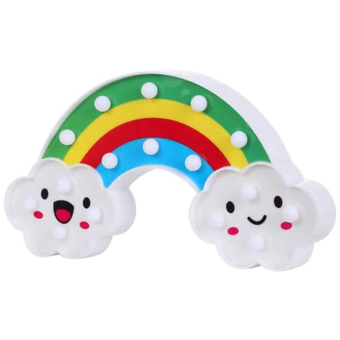 Kreative Regenbogenform Warmweißes LED-Dekorationslicht, 2 x AA Batterien Powered Party Festival Tischhochzeitslampe Nachtlicht – Bild 3