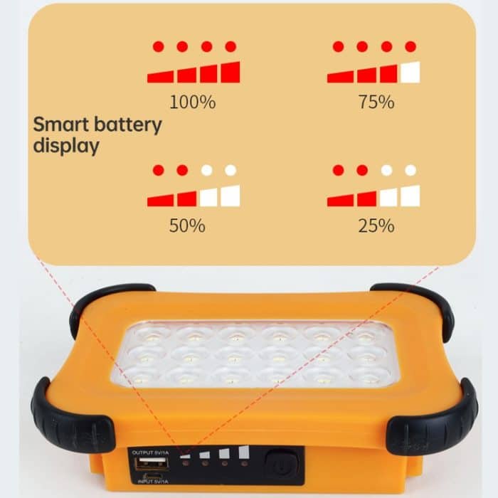 50W 32 LEDs Solar Tragbares Campinglicht Magnetbeleuchtung Notlicht mit vier Helligkeitsstufen & Power Bank & Batterieanzeige – Bild 5