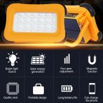 50W 32 LEDs Solar Tragbares Campinglicht Magnetbeleuchtung Notlicht mit vier Helligkeitsstufen & Power Bank & Batterieanzeige – Bild 9