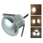 3W LED Embedded Polarized Buried Lampe IP67 Wasserdichte Schildkrötenpanzerlampe Gartenrampe im Freien, warmes Licht 3000K Q1 Einweglicht
