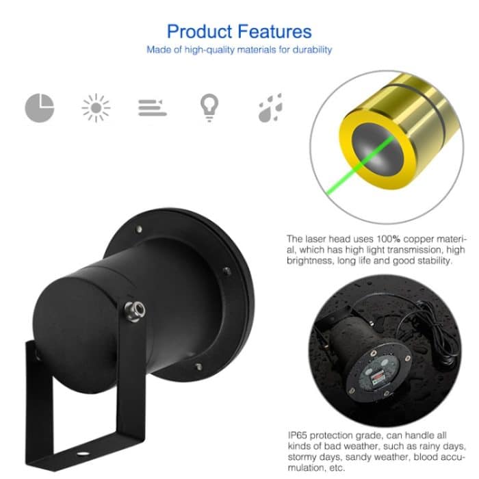 Drehbares USB-Ladeprojektionslicht Doppelloch-Laser-Bühnenlicht – Bild 6